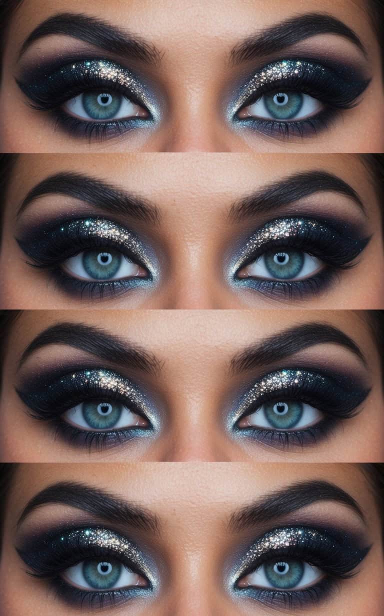 24 Smokey Glitter Eye Makeup Ideas for a Dramatic Sparkle - The Makeup Mood
